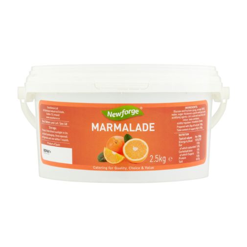 A 2.5 kilogram bucket of Newforge brand Marmalade