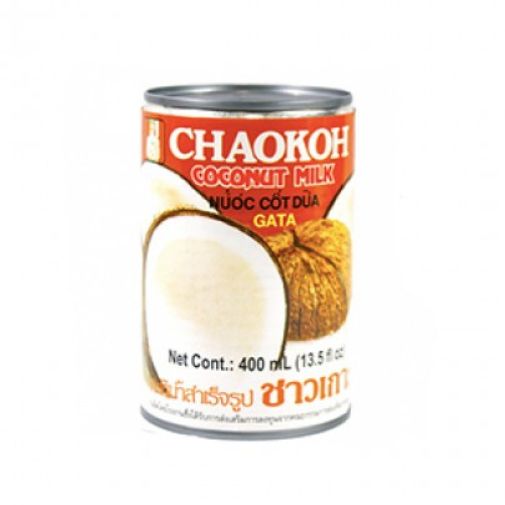 A 400 milliliter can of Chaokoh brand Coconut Milk