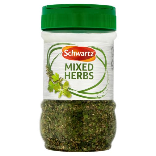 A 100 gram tub of Schwartz brand Mixed Herbs